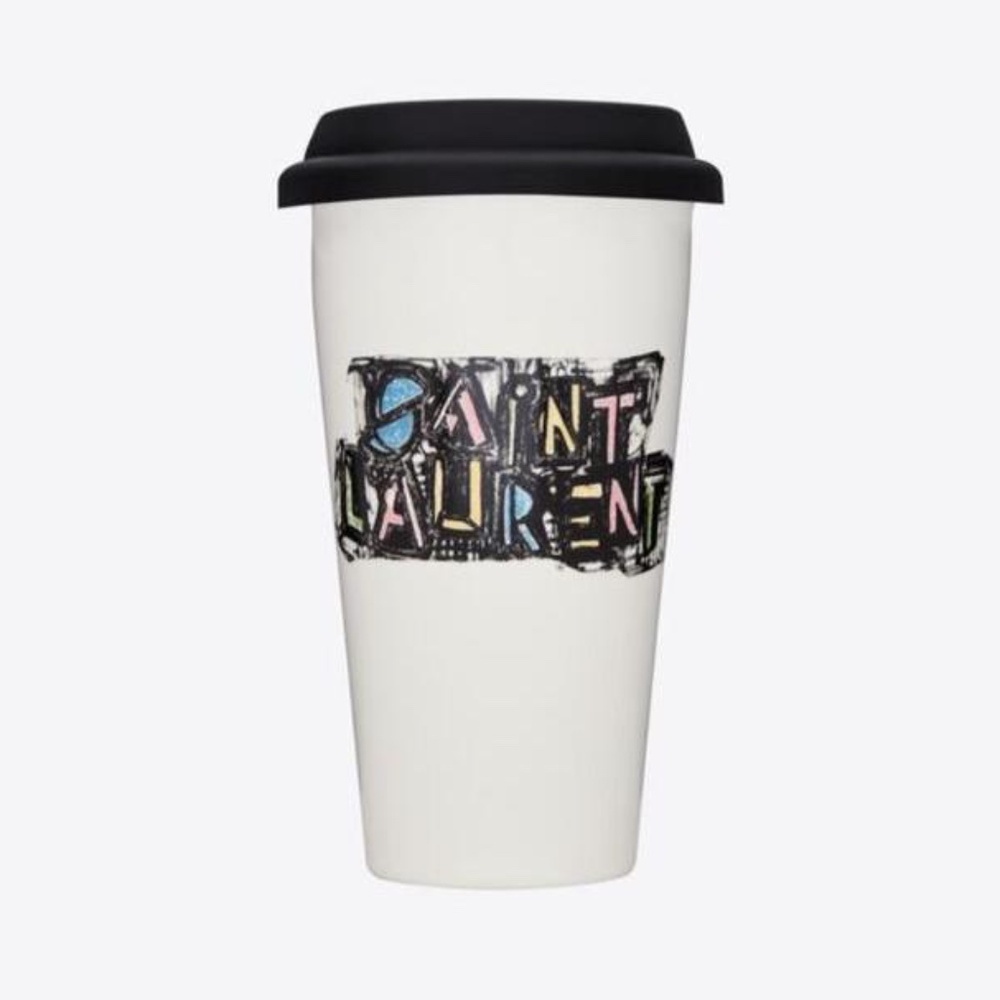 Saint Laurent "Felt Tip" Ceramic Coffee Mug | Multi-Color